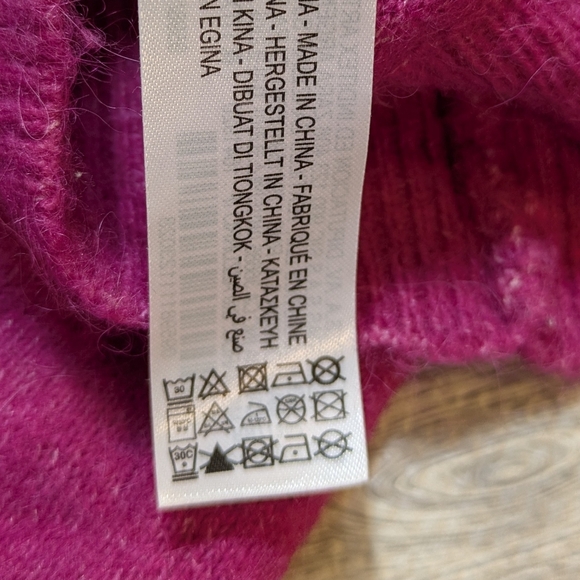 Zara Alpaca & Wool Blend Mock-Neck Pullover Sweater, Soft, Cozy, Warm, Sz S - Picture 11 of 11